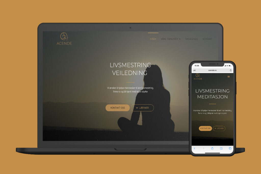 Acende mockup mac og iphone