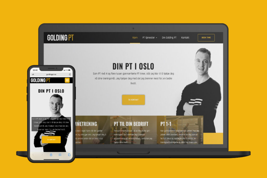 Golding PT mockup mac og iphone